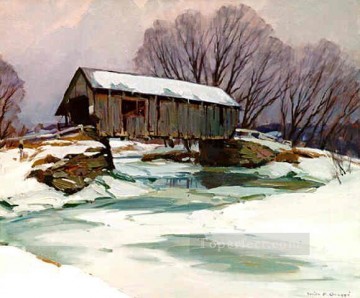sn018B 印象派の風景 雪 Oil Paintings